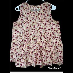 Vasia Floral Casual Top short Sleeve